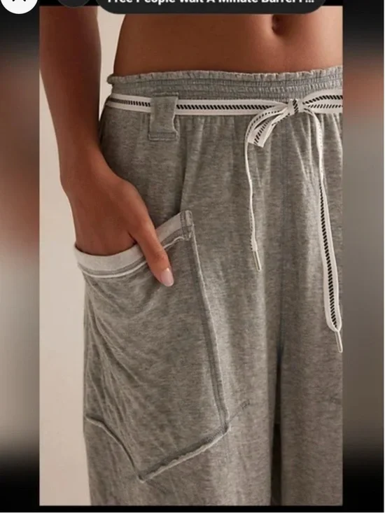 NWOT Free People Wait a Minute Barrel Lounge Pants - Picture 4 of 8